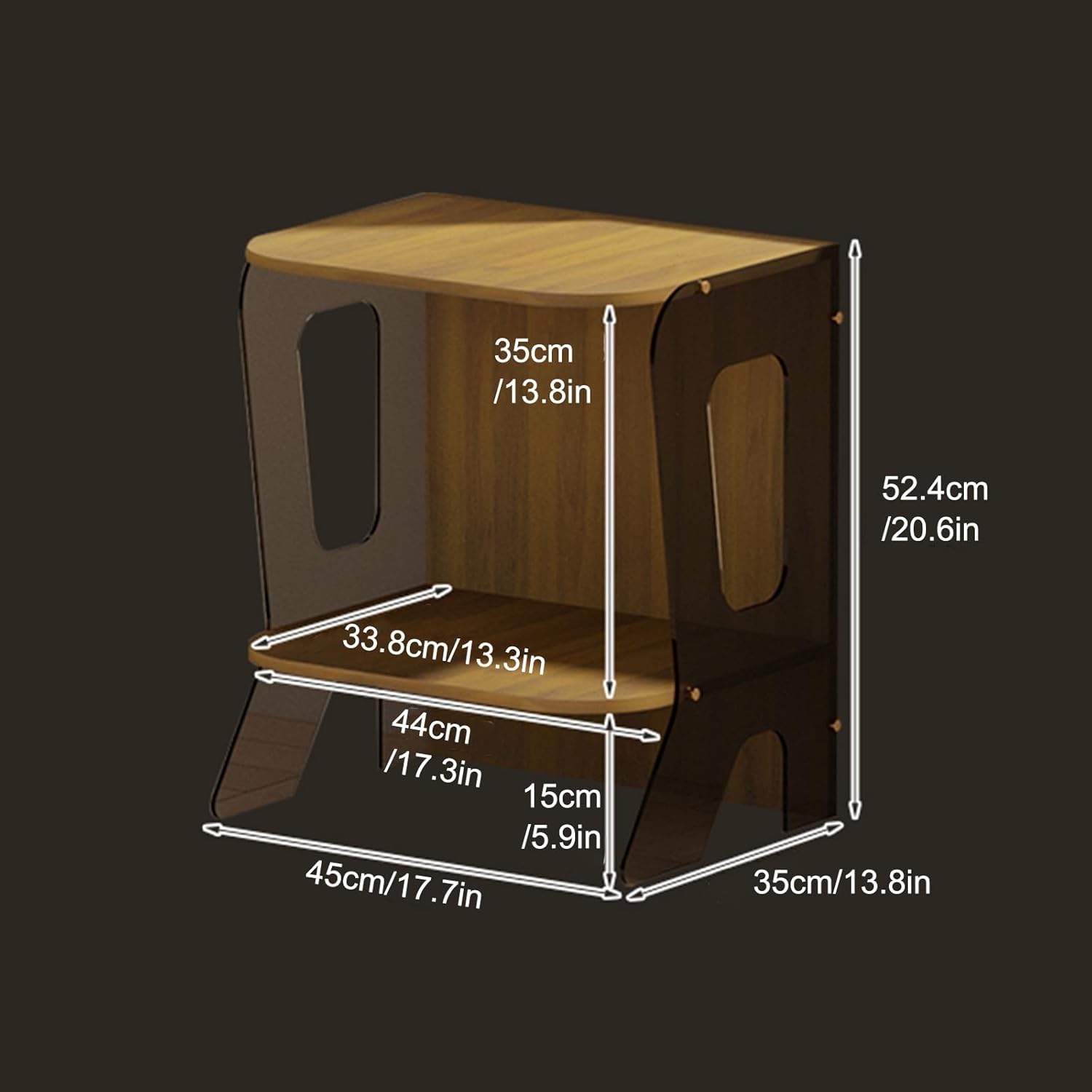 Turntable Stand with Storage Home Stereo System Entertainment Components Cabinet