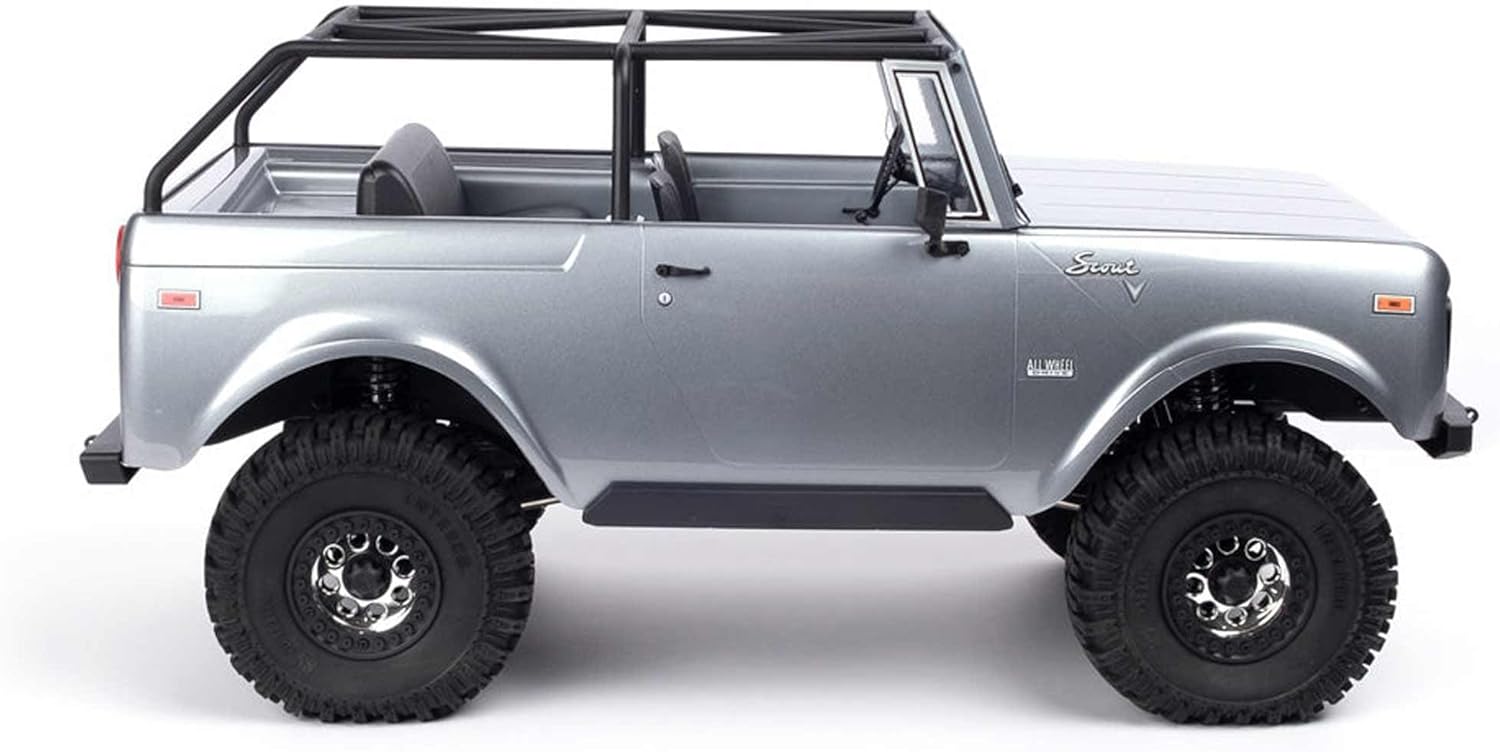 Redcat Racing Gen9 Scout 800A 1/10 Scale Trail RC Truck Crawler, 4WD Electric, 2-Speed Transmission, Portal Axles, Licensed International Body, Waterproof ESC, RTR Remote Control Truck - Graphite