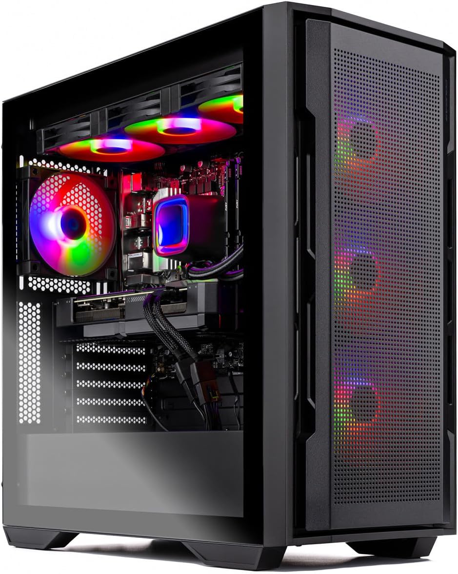 Skytech Gaming Rampage Desktop PC, Ryzen 7 9700X 3.8 GHz (5.5GHz), AMD RX 9070XT 16GB, 2TB Gen4 NVMe SSD, 32GB DDR5 RAM 6000 RGB, 850W Gold ATX 3 PSU, 360mm ARGB AIO, Wi-Fi, Win 11