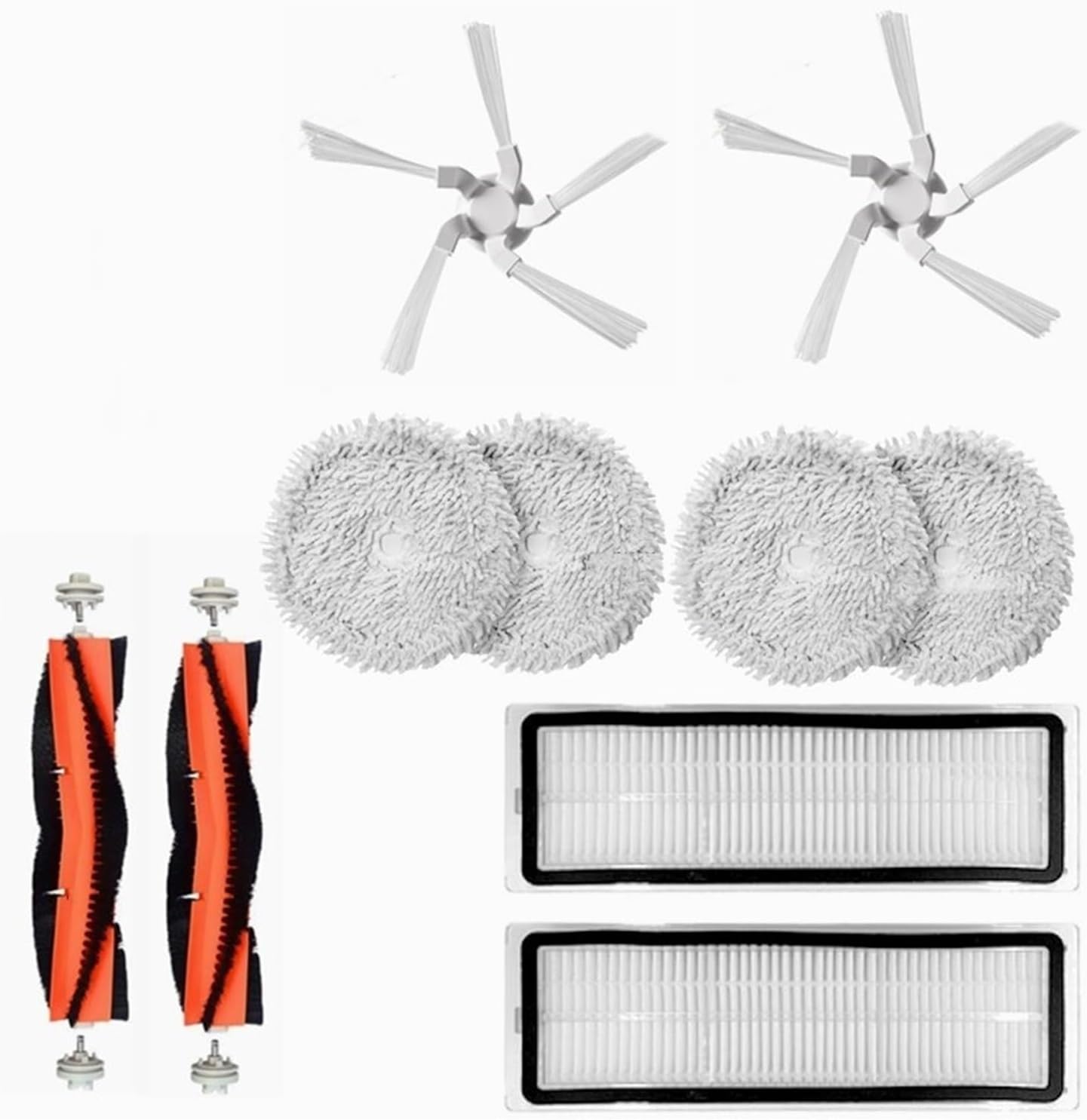 YAXRO Compatible with Dreame W10 Vacuum Cleaner Accessories, Main Side Brush, HEPA Filter, Mop Cloth Spar Parts Cleaning Replacement (Color : E)