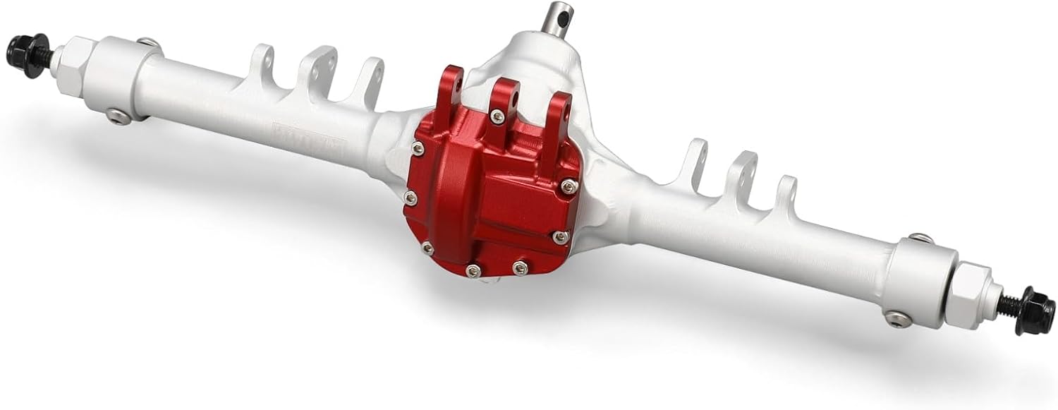 Rc Crawlers Axles For Axial For SCX10 II VS4-10 For Rock 1/10 Offset Straight Axle Set CNC Aluminum Piece Construction Trucks Parts RC Crawler(Silver,1set)