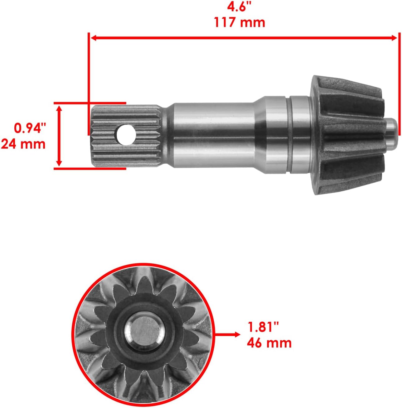 Replacement Powersports Parts for Front Differential Gear Pinion Kit for Polaris Ranger 400 4x4 HO 2010 2011 Mod-C8RC-75327