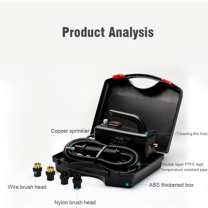 Home Appliances Steam Cleaner High Temperature Air Conditioning Kitchen Hood Car Steam Cleaners (Black)