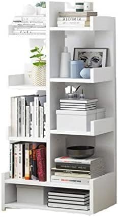 Bookcase Bookcase, 8 Tier Office Book Stand, Bookshelf Organizer Bookshelf Bookends for Bookshelf Bookends Wooden Bookends for Living Room Bookcase for Bedroom, Warm White