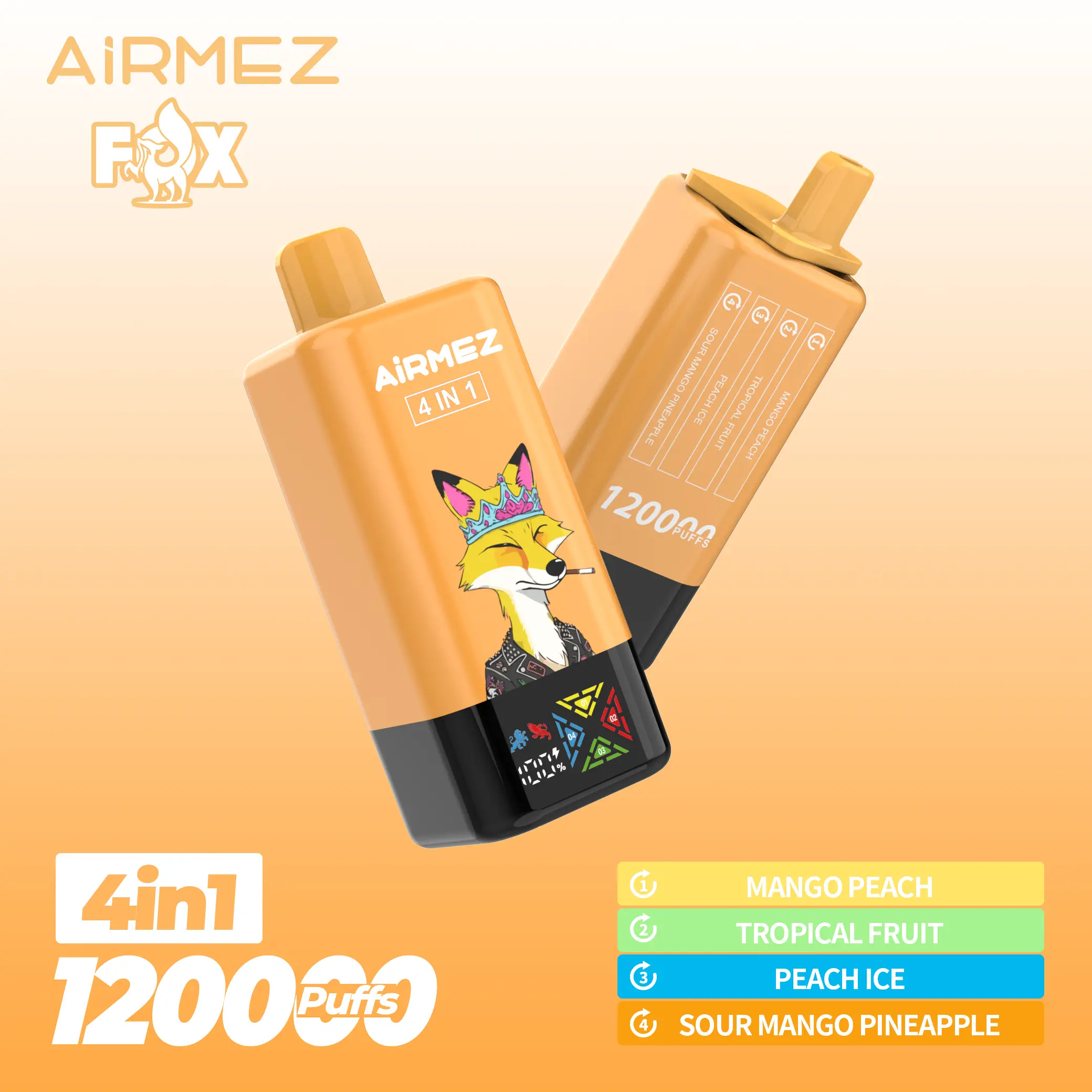 AIRMEZ FOX 120K 4 in 1 (5pcs) - MYEU VAPES