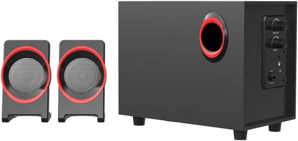 Desktop Computer Speaker Powered Super Bass Subwoofer 3.5mm Wired Dust-Proof Soundbox Home Speakers