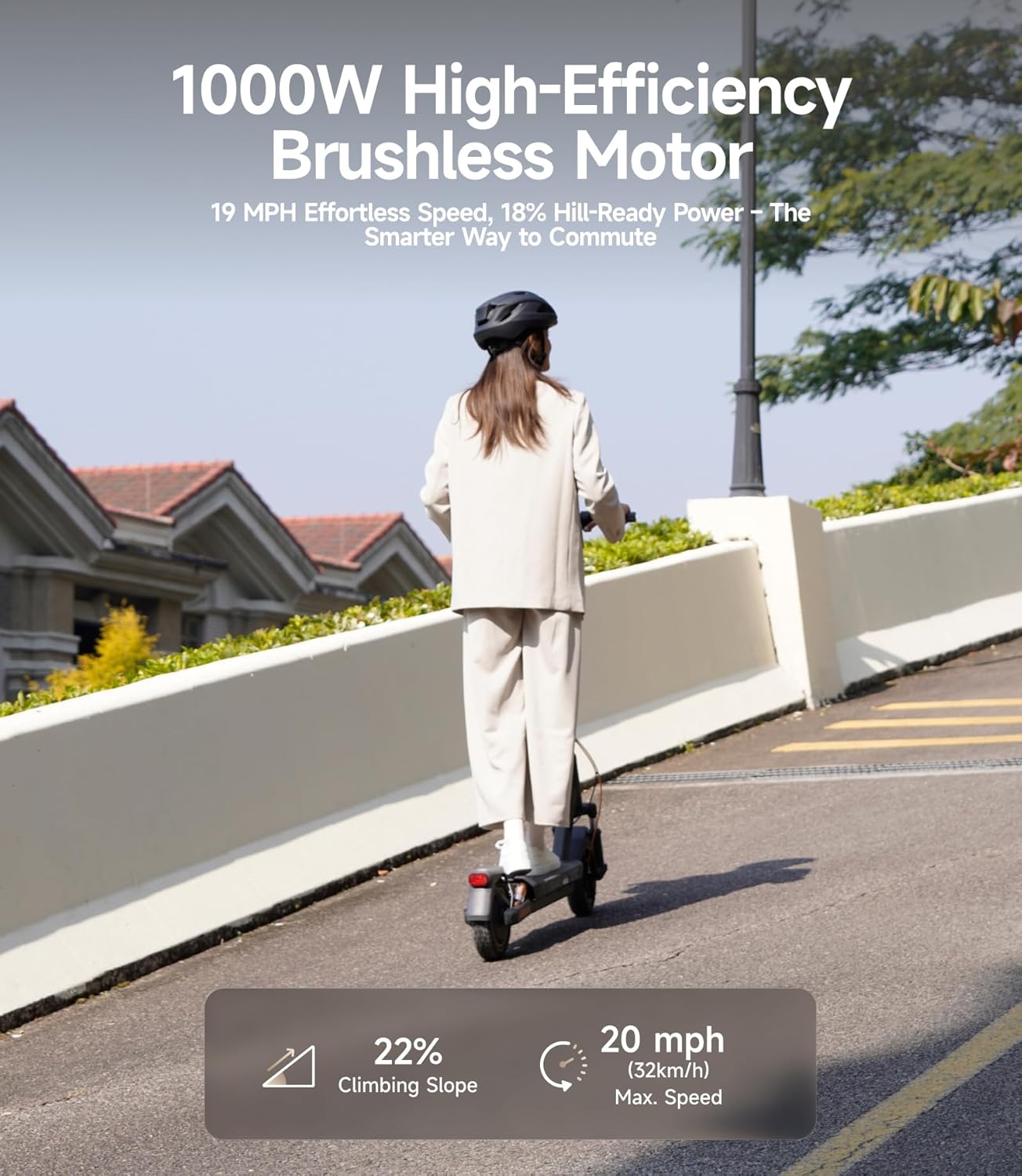 NAVEE GT3/ST3 Series Electric Scooter, 20/25 MPH Top Speed, 47/38/30 Miles Max Range, 1000W/1350W Motor with Dual Suspension, 10