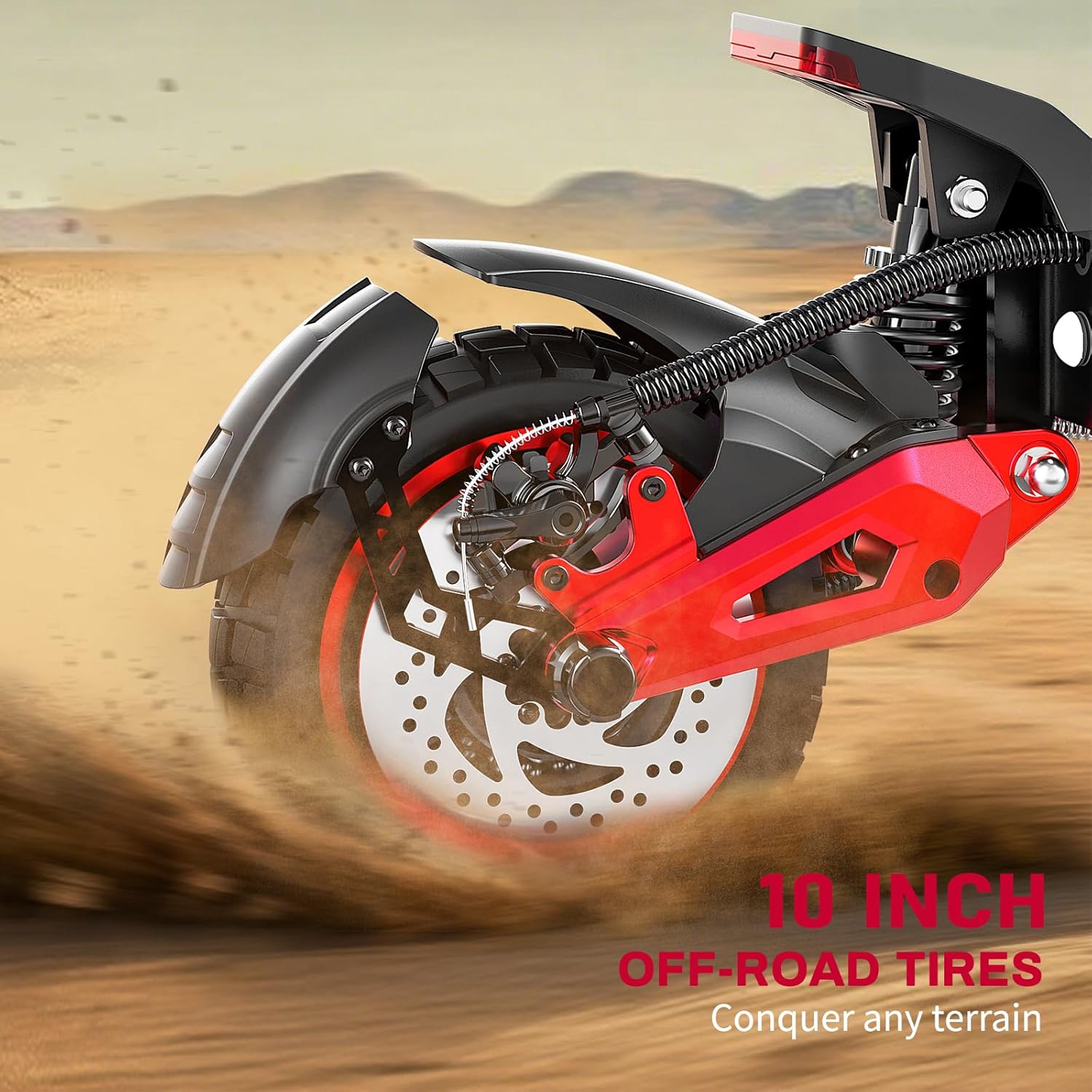 1600W Electric Scooter for Adults, 34mph Max Speed, 48V 18AH Battery, 10-inch tire, Double Suspension Hydraulic Shock Absorber, Ideal for Outdoor Adventure & Commuting