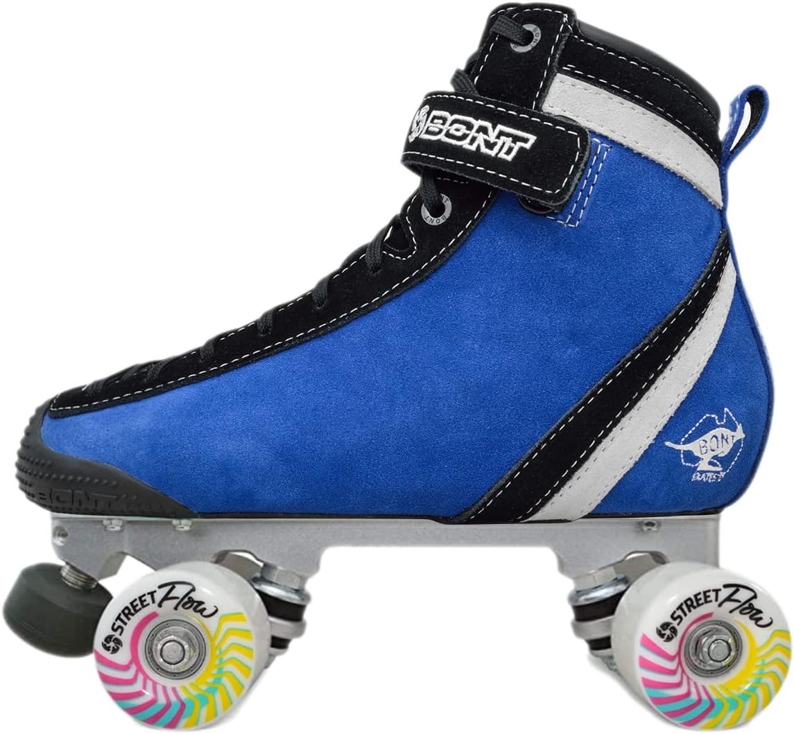 Bont Parkstar Blue Suede Professional Roller Skates for Park Ramps Bowls Street - Rollerskates for Outdoor and Indoor Skating