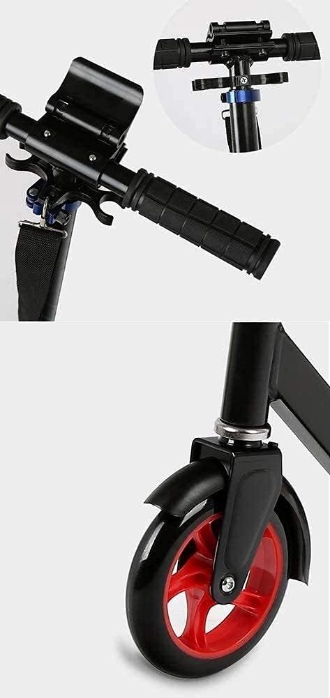 Scooters Kick Scooter for Adults Kids Foldable Unisex Adult Kick Scooters with Shoulder Strap Portable Lightweight Commuter Scooters Birthday Gifts for Women/Men/Teens/Kids Up to 100kg Non-Electri