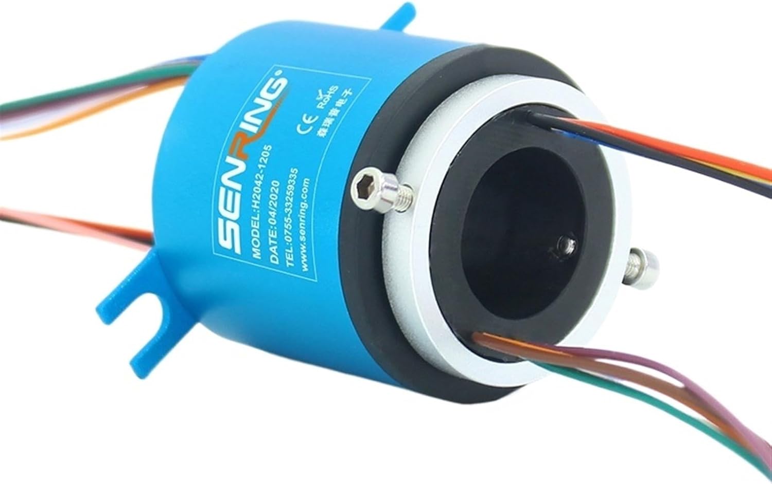 Hole Shaft Conductive Slip Ring Hole Bore Sliprings Hole Size 20mm OD42mm 6/12 Circuits 5A Signals Transmission(12 Circuits 5A)