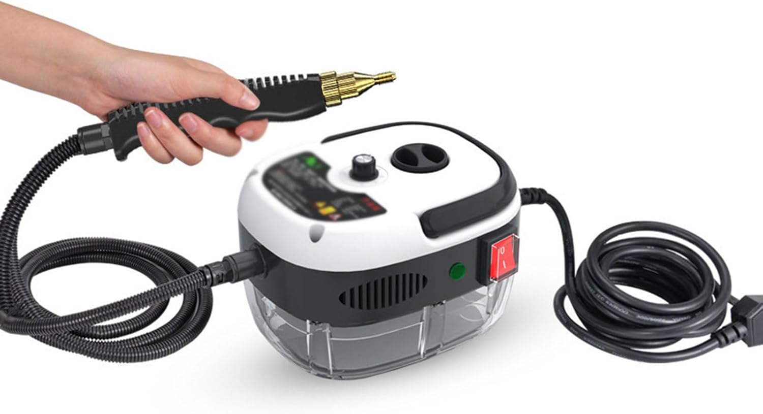 GAOQLX-RSDK High Temperature Steam Cleaner 110V/220V Portable Sterilization Pressure Jet Washer Machine for Home Car Kitchen Air Conditioner,White