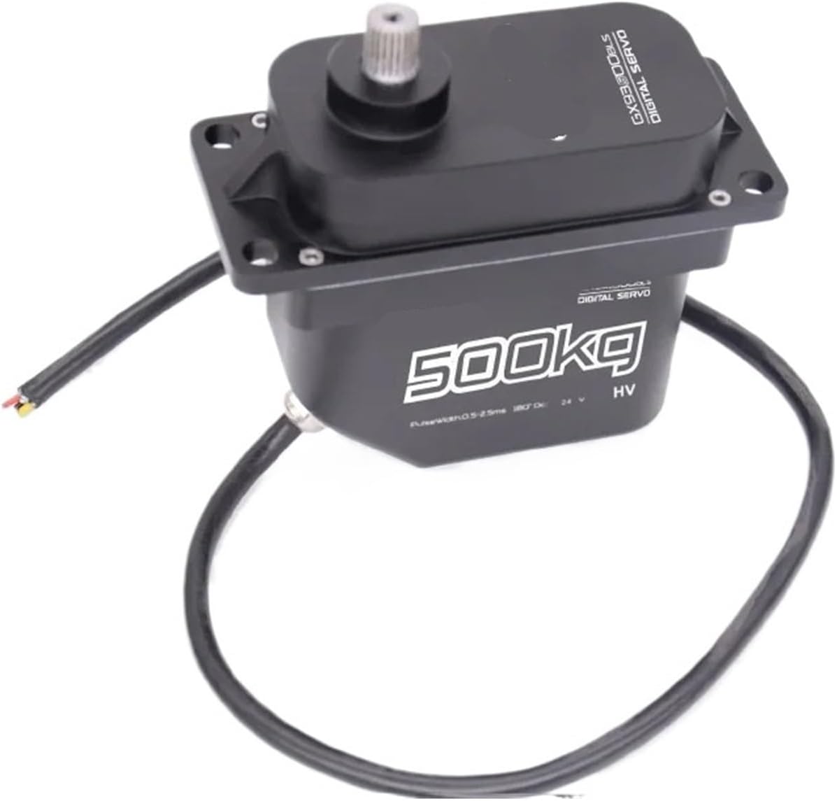 500KG Brushless High Voltage 24V Metal Gear CNC Aluminum Shell Waterproof 1/5 Scale Giant Servo Large Model Motor