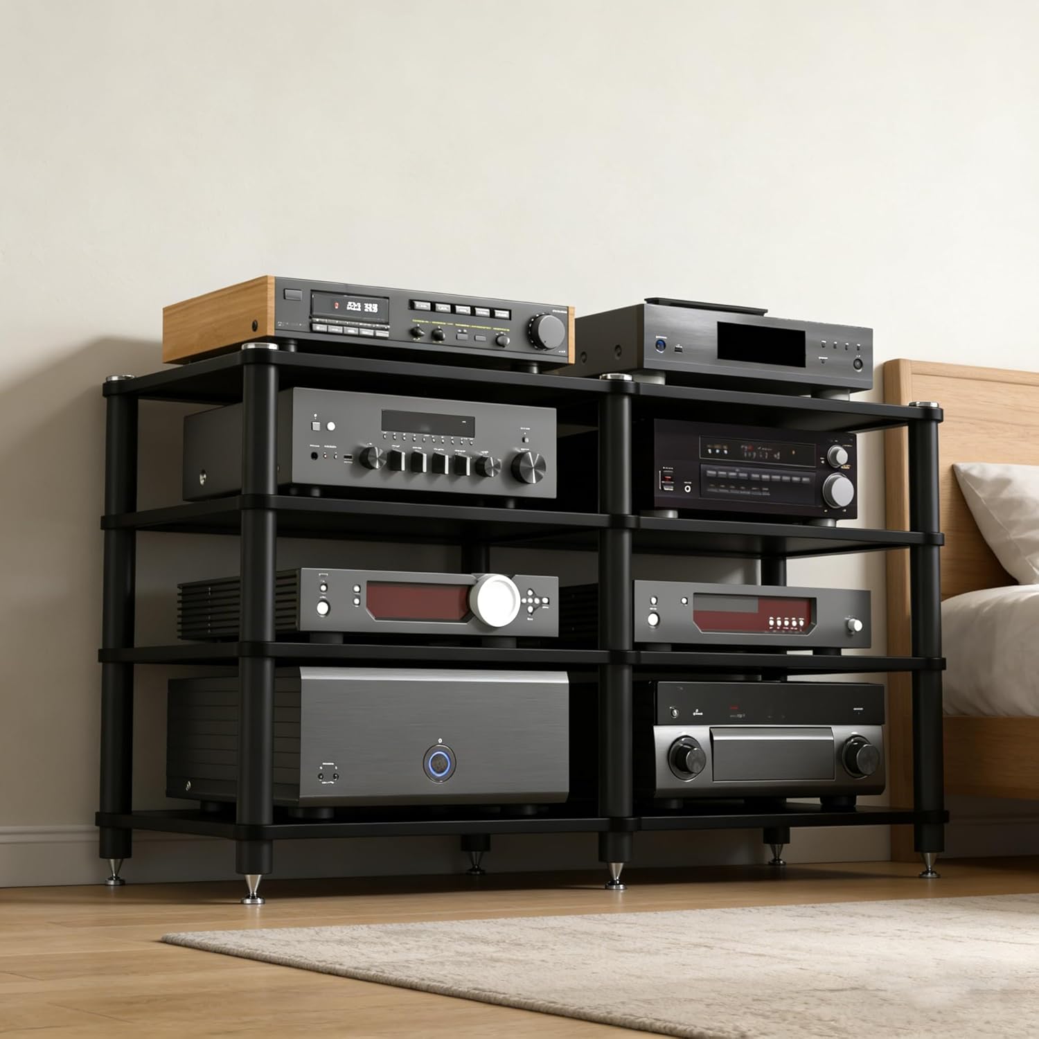 RAJYQODIS Heavy Duty AV Media Stand