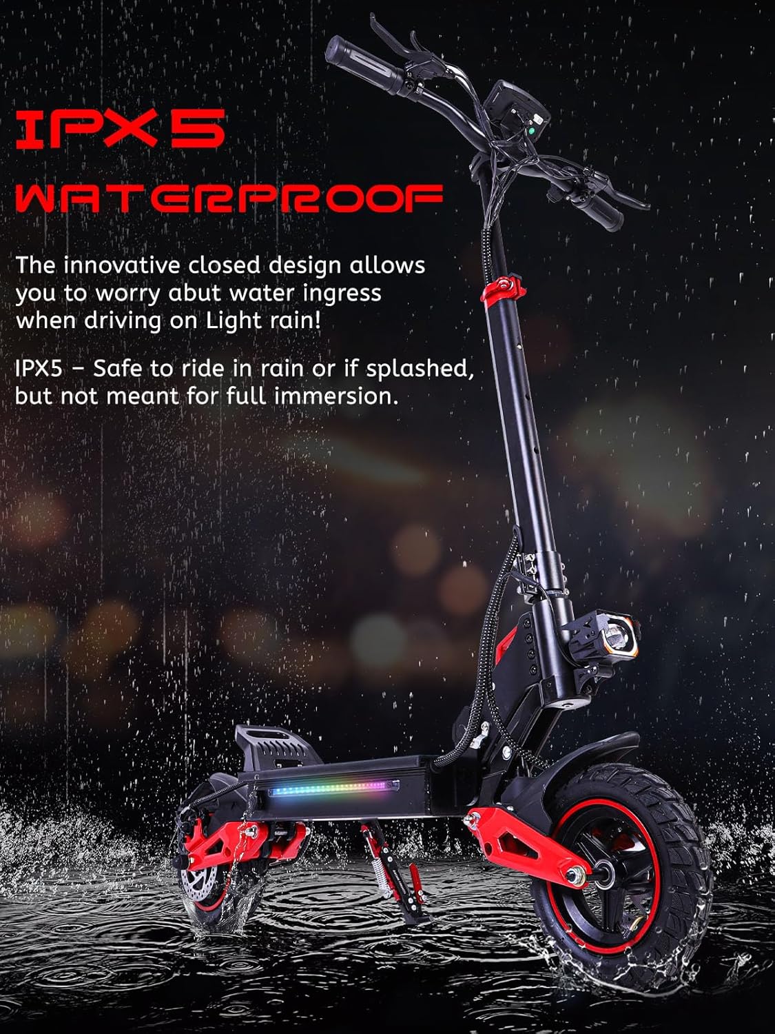 Off-Road Electric Scooter Adults,1600W/1200W Motor,32-40 Miles Long Range,31/34MPH,10/11