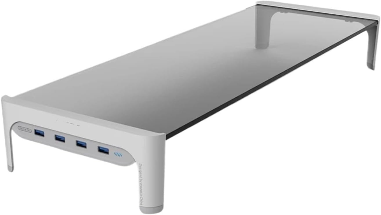 Desktop monitor laptop stand space bar anti-slip desk riser(Black)