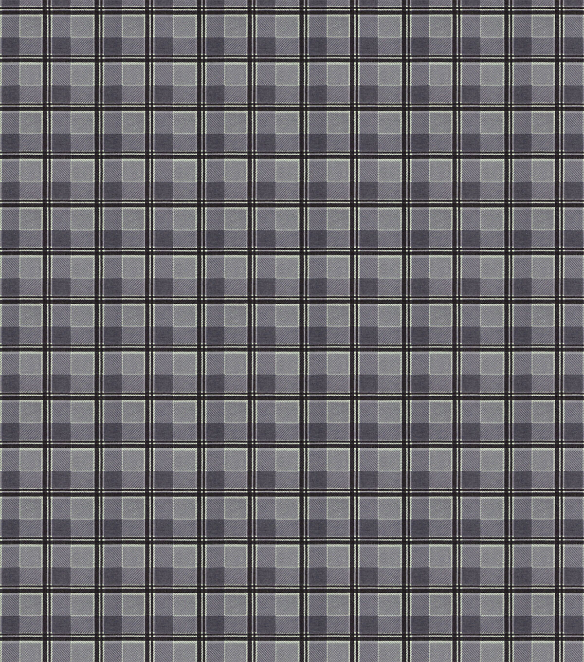 Plaid Gray 108 Wide Flannel Fabric