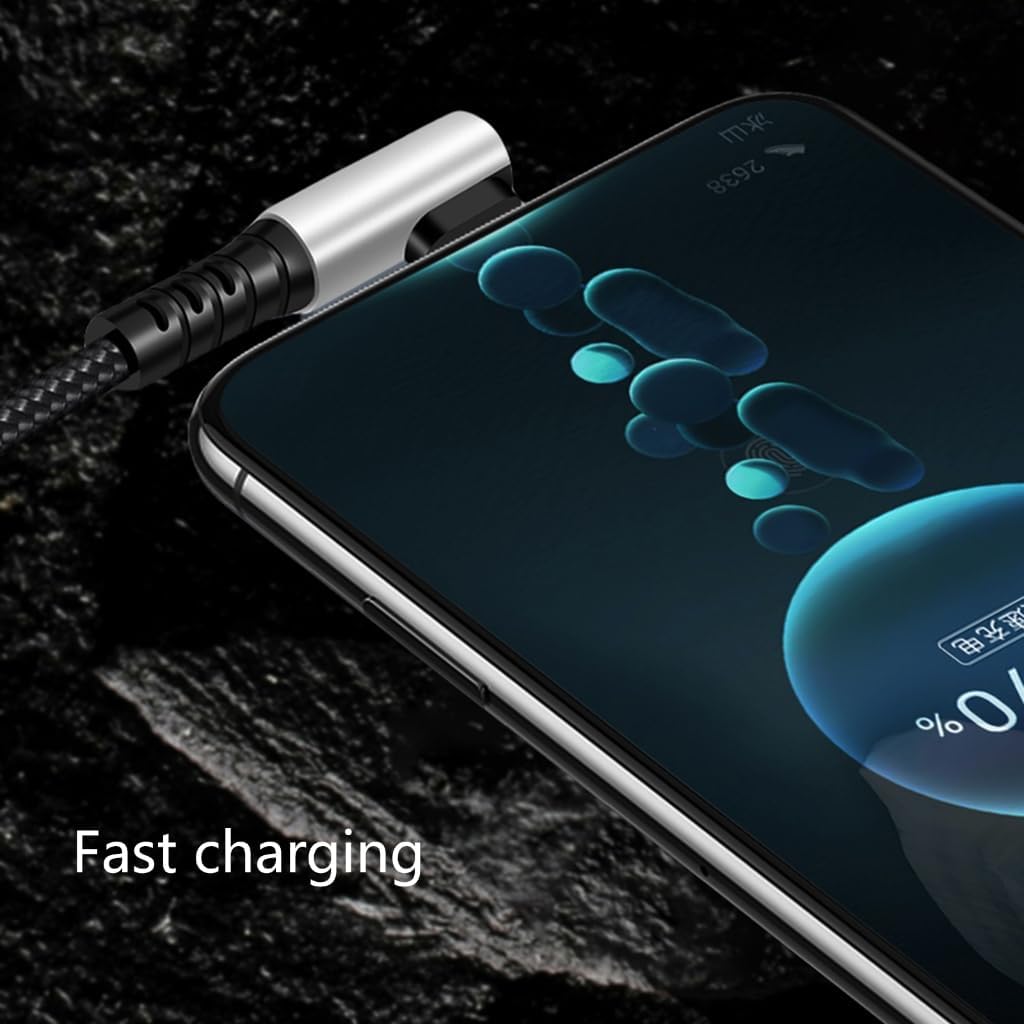 Maine Compact 90-Degree 6A USB A to Type C Fast Charging Data Cable, Factory Wholesale Sale (1000, 0.5M)