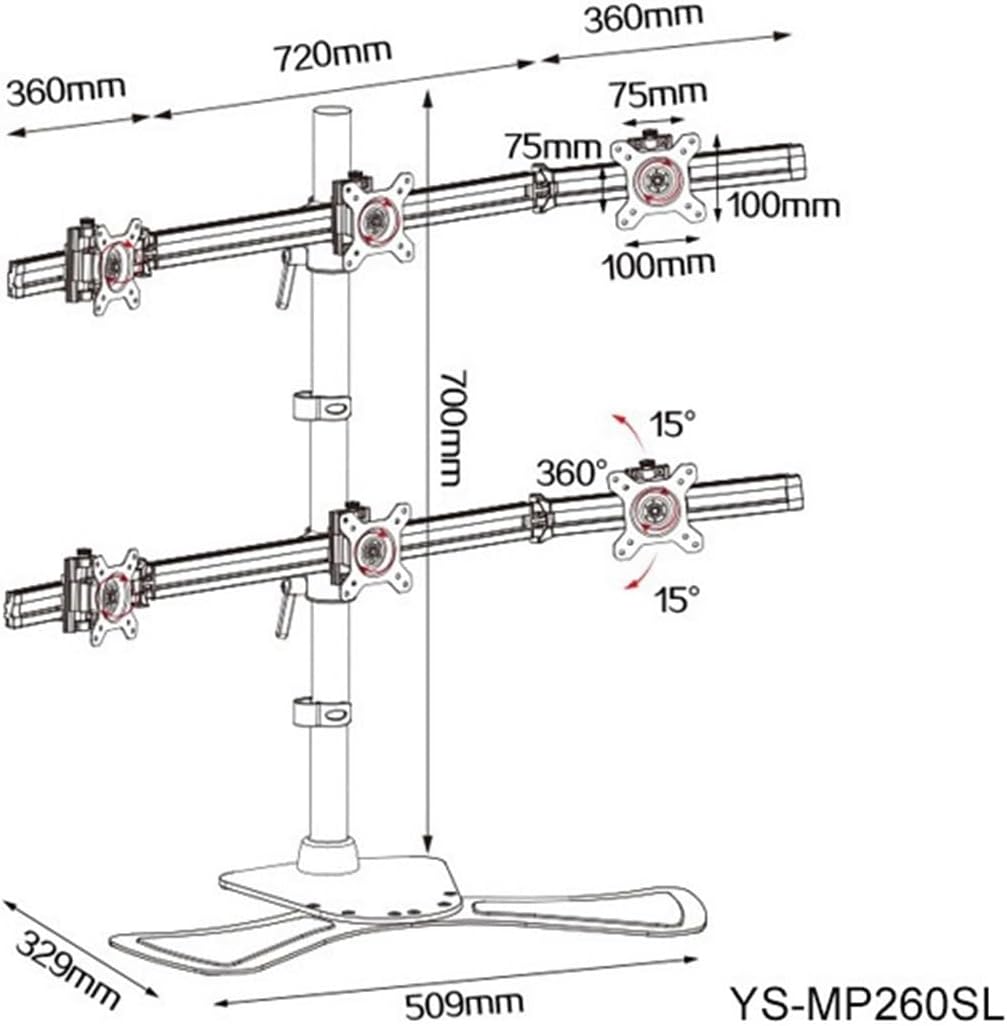 Multi-Screen Splicing LCD Monitor Stand Base six-Screen Computer Desktop Stand MP260SL Base Type