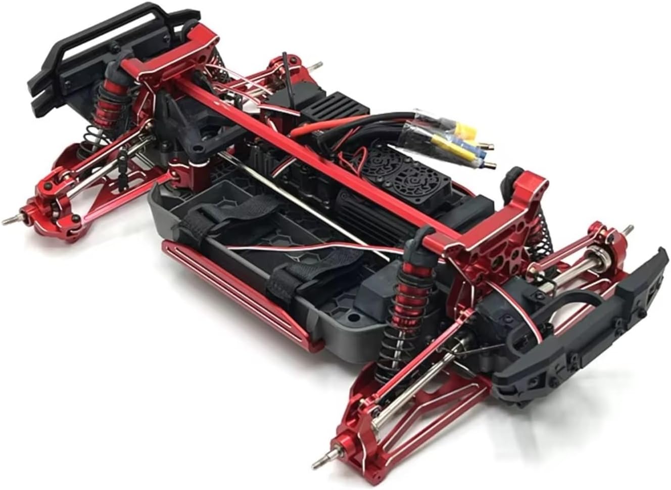 RC Pull Rod For MJX 10208 V1 1/10 Metal Connecting Rod Kit RC Car Trucks Off-road Tracked Vehicles Parts And Accessories Upgrades Replacement And Use(Red)