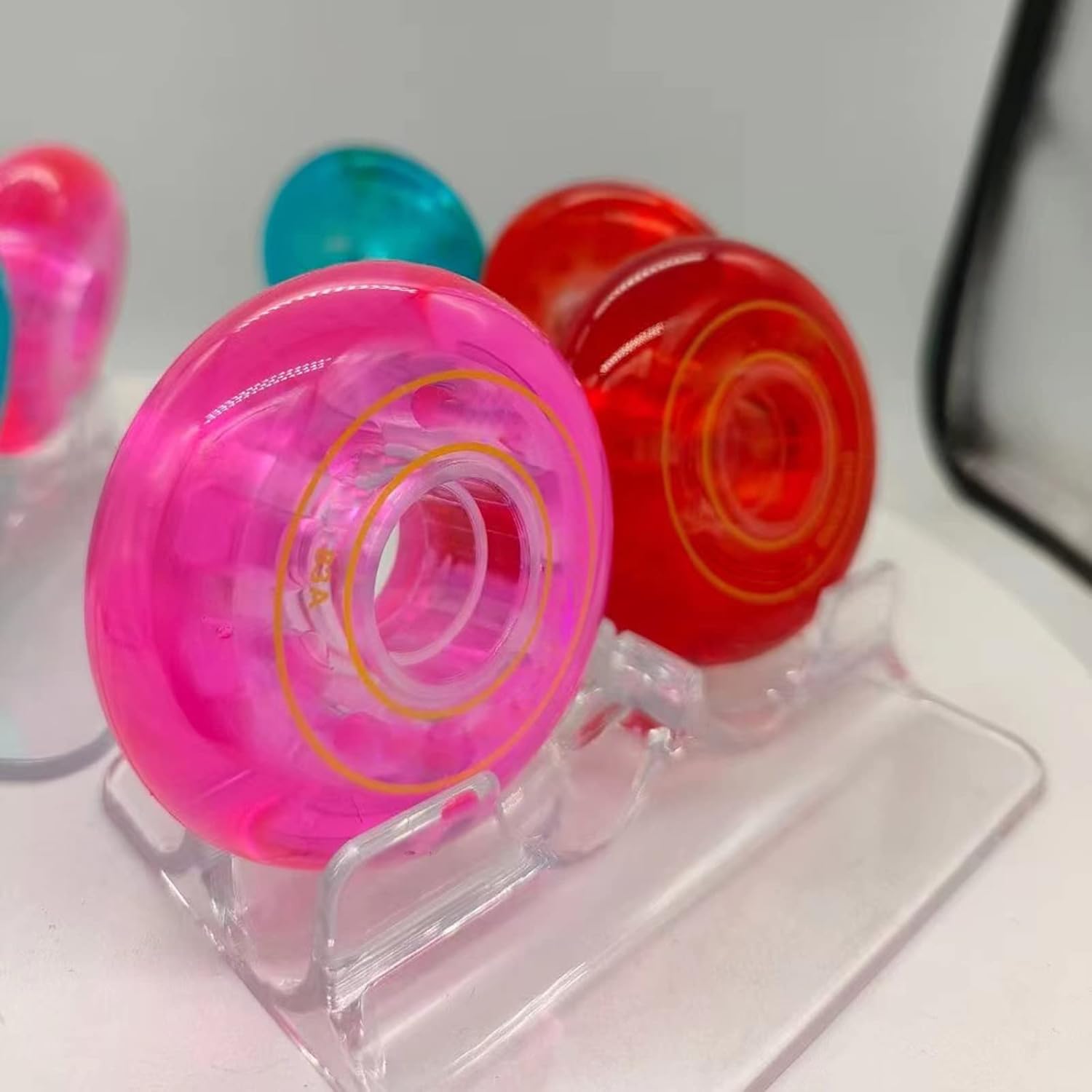 Skate Wheels Replacement, Skateboard Wheels 83A Inline Roller Skate Wheels Indoor for Wear-Resistant PU Wheels Inline Skate Replacement Wheels 72mm, 76mm, 80mm