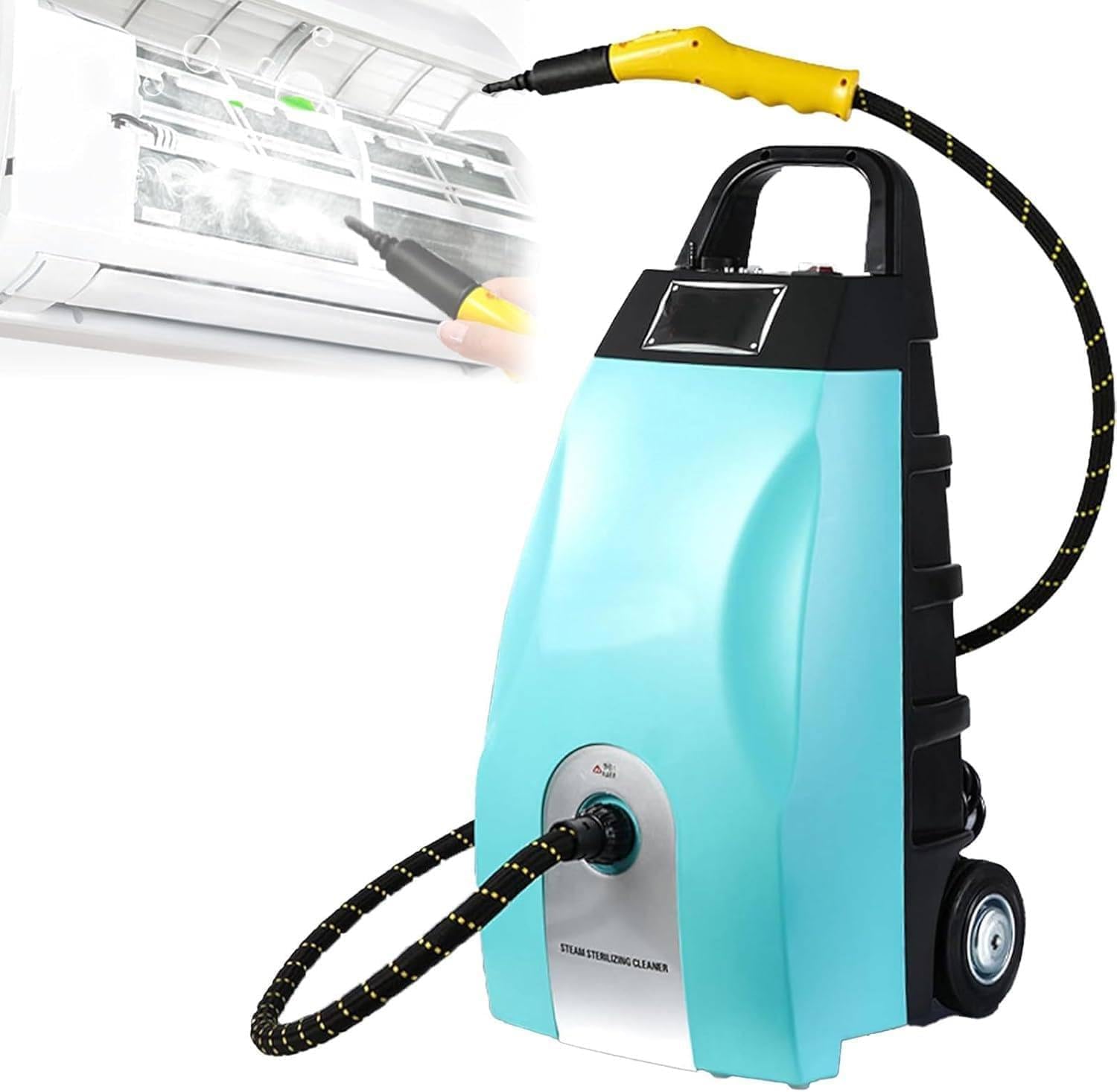 Handheld Steam Cleaner 3.5l, High Pressure Steam Washer Jet Washer Power Wash 3000W Heated Carpet Extractor, 110℃/230°f High-Temperature Steam, 40 - sec Heat - Up Blue