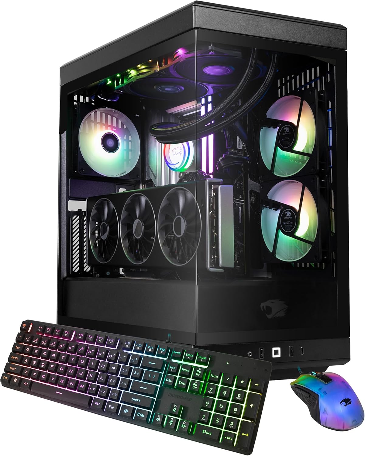 iBUYPOWER Y40 PRO Black Gaming PC Desktop Computer Intel Core Ultra 9 285 CPU, NVIDIA GeForce RTX 5080 16GB GPU, 32GB DDR5 RGB 5200MHz RAM, 2TB NVMe SSD, Windows 11 Home, Keyboard, Mouse- Y40BI9N5801