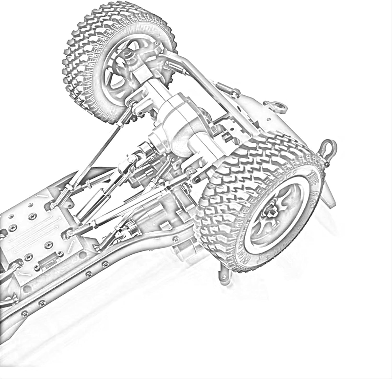 RC Car Accessories Compatible with MN Model for MN128 for MN86 G500 1/12 Remote Control Crawler Cars Spare Parts Metal Upgrade Modified Frame(White)