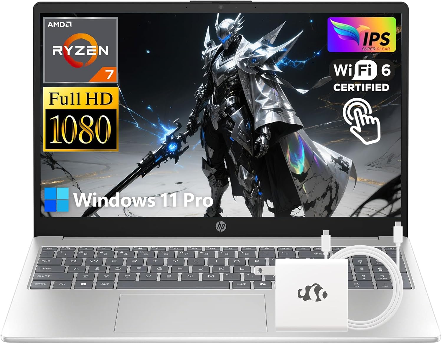 HP Touchscreen Laptop, 680M AMD Ryzen 7 7730U(8-Cores, Beats i7-1355U) 64GB RAM 2TB SSD, 15.6