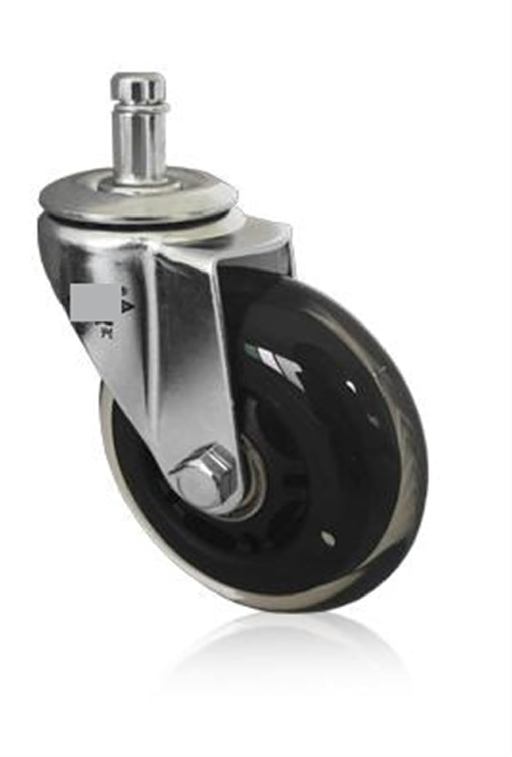 5Pcs 3-inch Clip Screw Pu Universal Wheel Dry Ice Office Chair Computer Scooter Polyurethane Load 200KG Furniture Toolbox(Clip M11 Sliver)