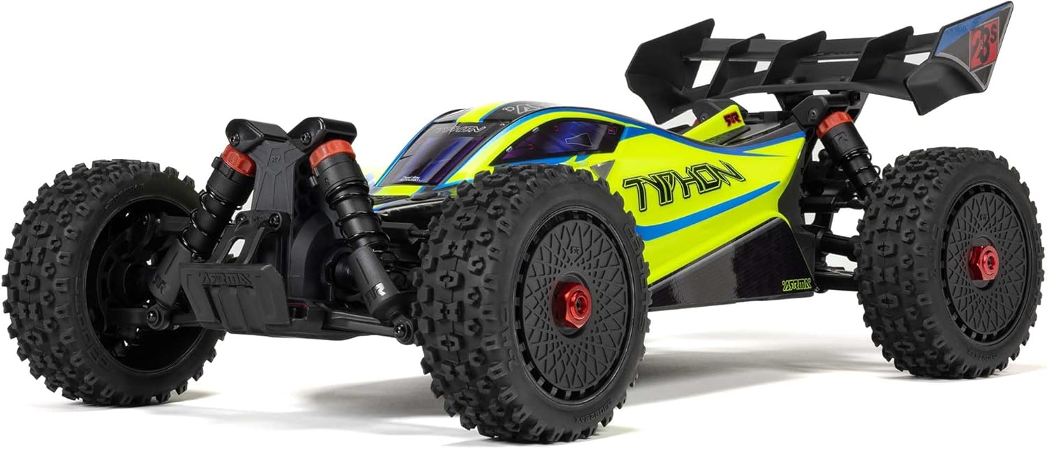 ARRMA RC Car 1/8 Typhon 4X4 223S BLX BRUSHLESS Buggy RTR (Battery and Charger Not Included) with DSC (Yellow), ARA4306V4T2