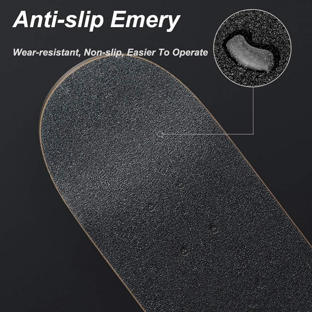 Skateboard Finish 31-inch Retro Style Maple Board Finish Youth Cruiser Board Adult Beginner Girl boy Four-Wheel Double Rocking Skateboard Adult Dance Board Longboard Skateboard