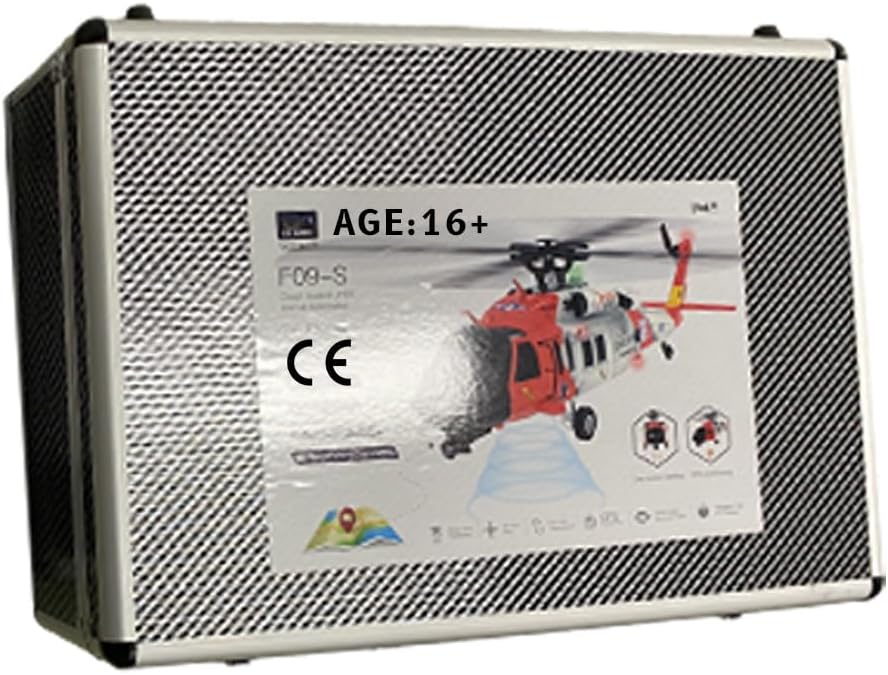 1/47 2.4G 6CH F09-S Brushless Direct Drive RC Helicopter Model for Teen and Adults, 6G/3D Stunthelicopter Model Aviation Toys with GPS and Camera (RTF Edition)