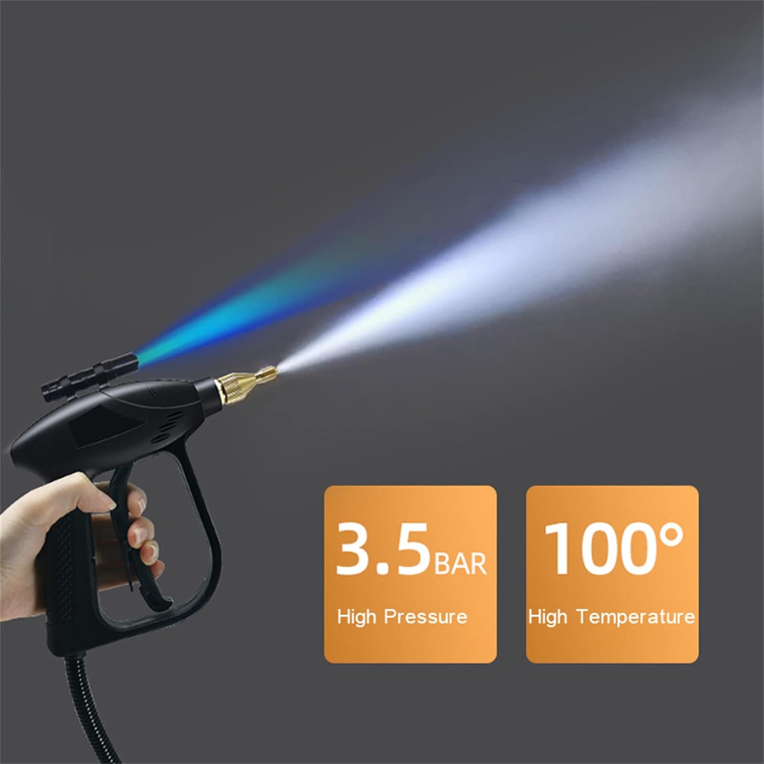 High Pressure Steam Cleaner,2600W Mobile Cleaning Machine Steam Cleaner High Pressure Steam Cleaner Kitchen Range Hood Air Conditioner Cleaning Tools