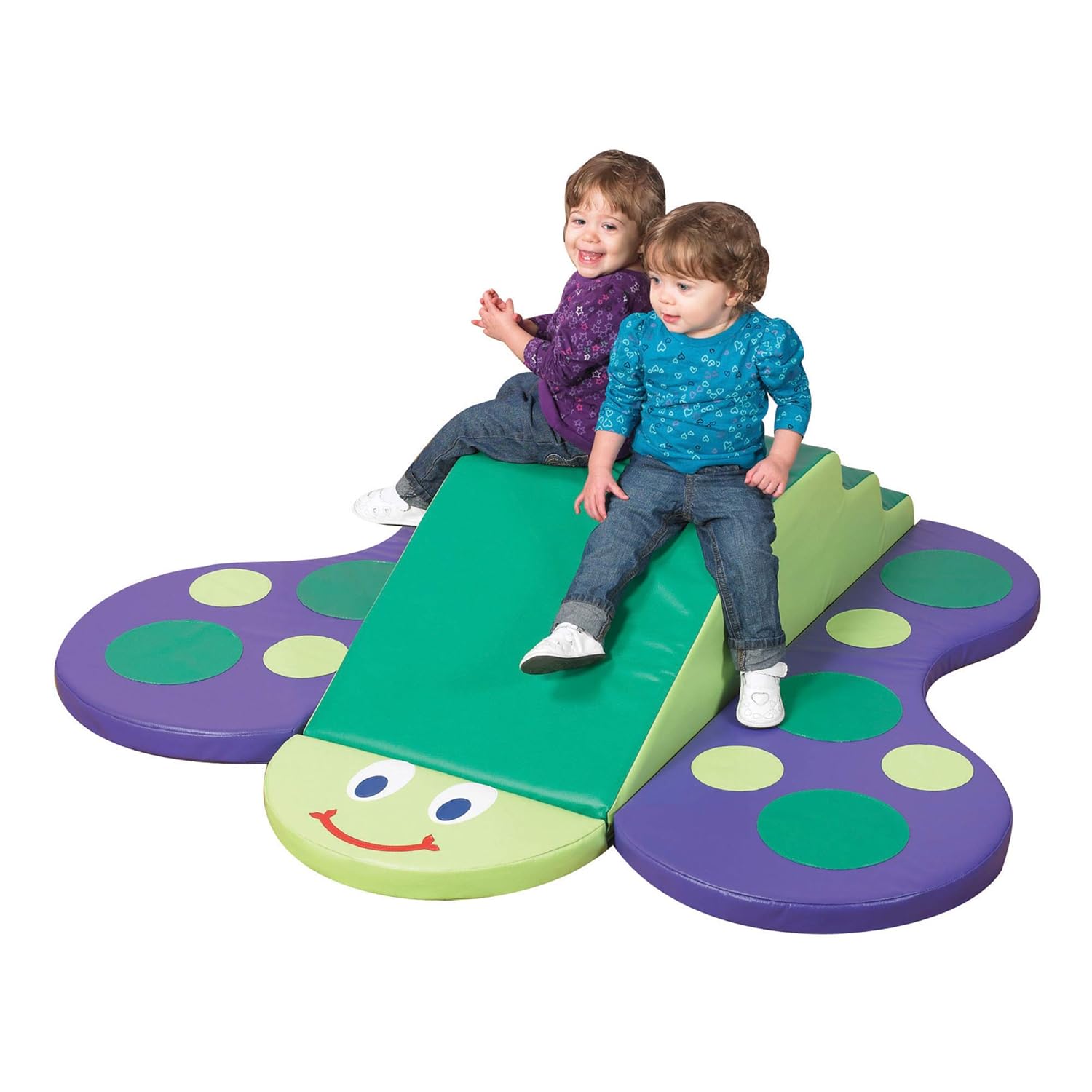 Children's Factory Butterfly Climber, Green-Purple, CF322-373, Toddler Soft Indoor Playground, Preschool, Daycare or Nursery Baby Climbing Activity