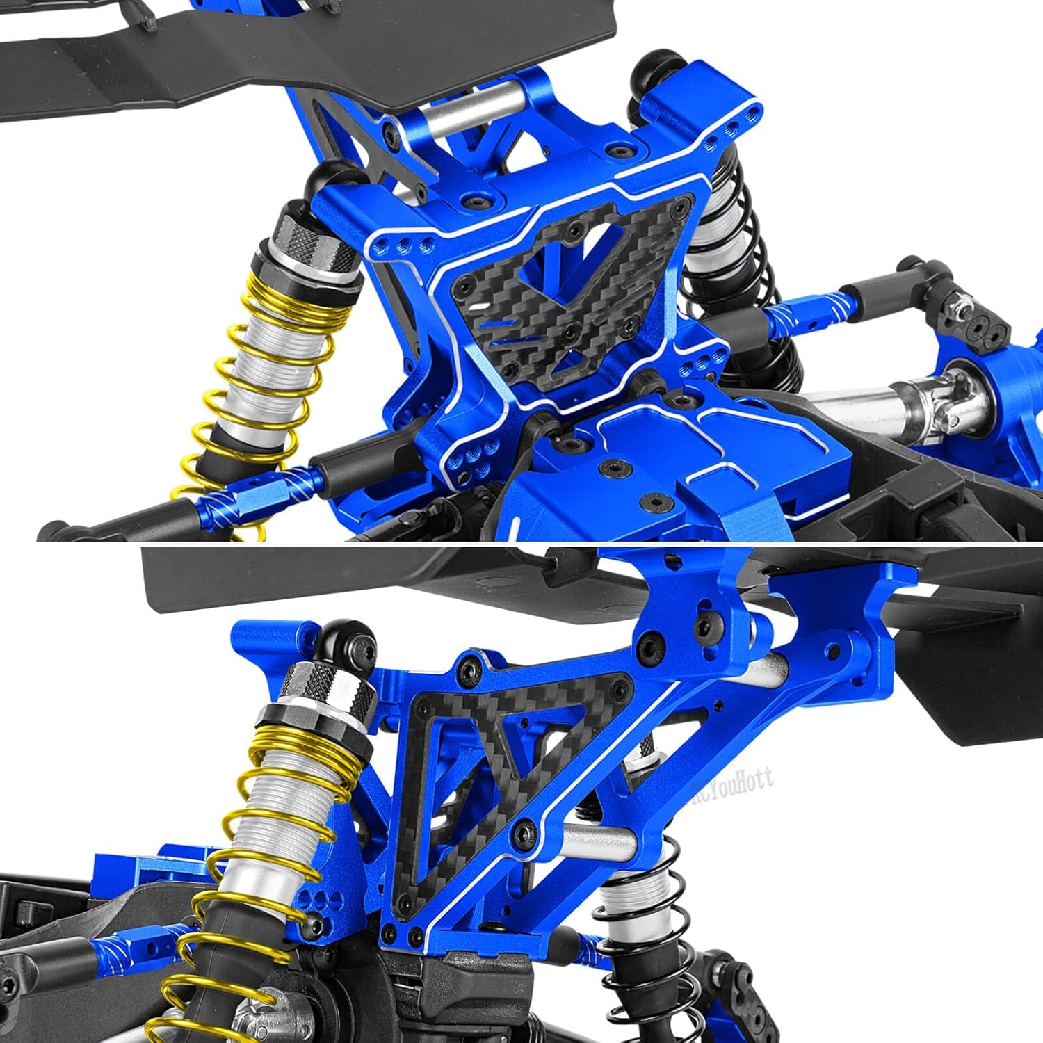 RC Upgrades Part for 1/10 Jato 4WD 4X4 VXL,Suspension Arms/Shock/Shock Tower/Caster Block/Steering Blocks/Stub Axle Carriers/Driveshaft CVD/Arms Mount/Links/Wing Mount/Wing Washer,Navy Blue