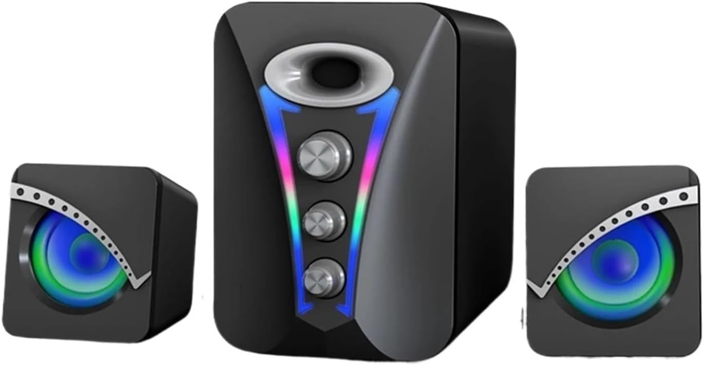 High Volume Wired Speakers with Microphone and Suitable for Desktop and Laptop Computers