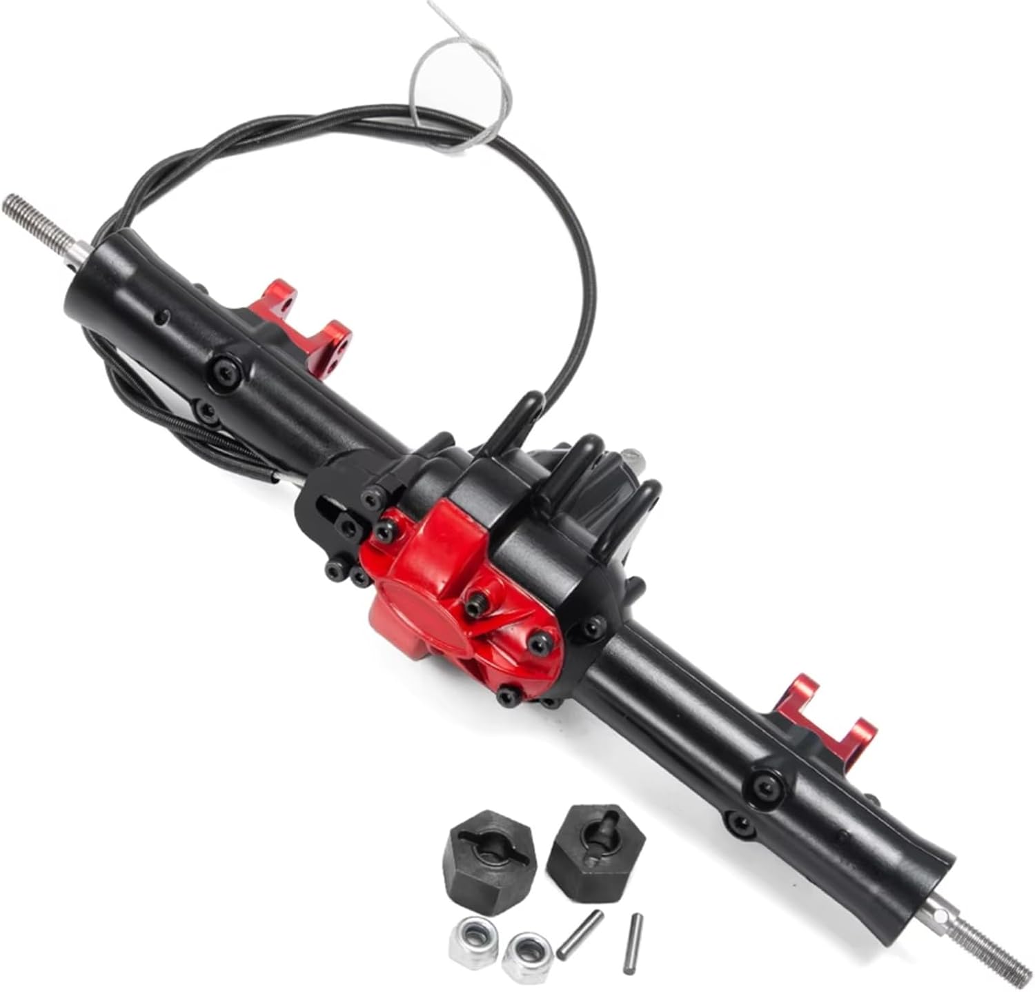 Compatible with D90 1/10 RC Crawler Car Upgrade Parts Aluminum Complete Front and Rearr Axle with Differential Lock RC Front and Rear Axle(1Set)