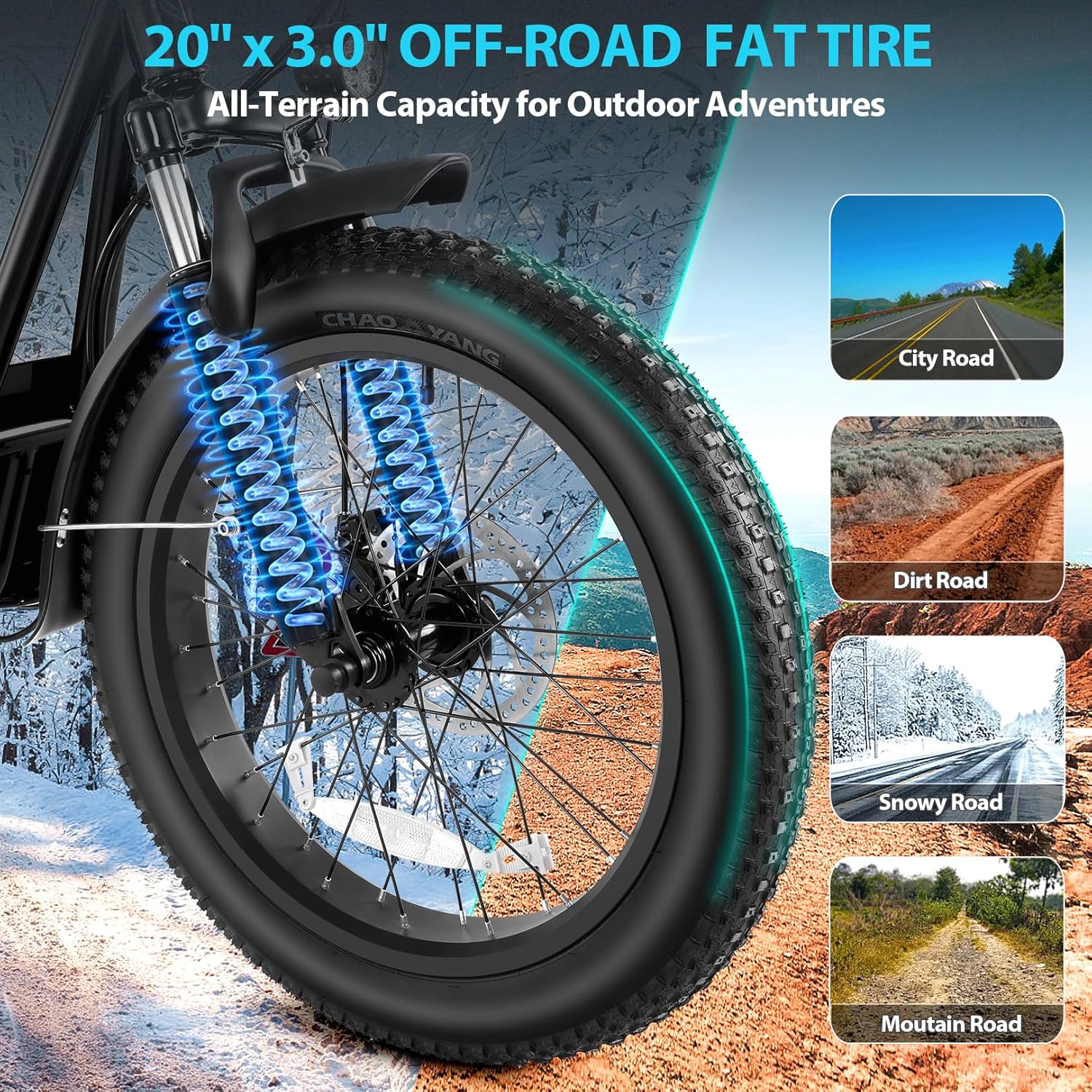 Caroma Electric Scooter with Seat for Adults, Max 30Miles Ranges&20Mph, 500/800/1200W Motor, 14/20