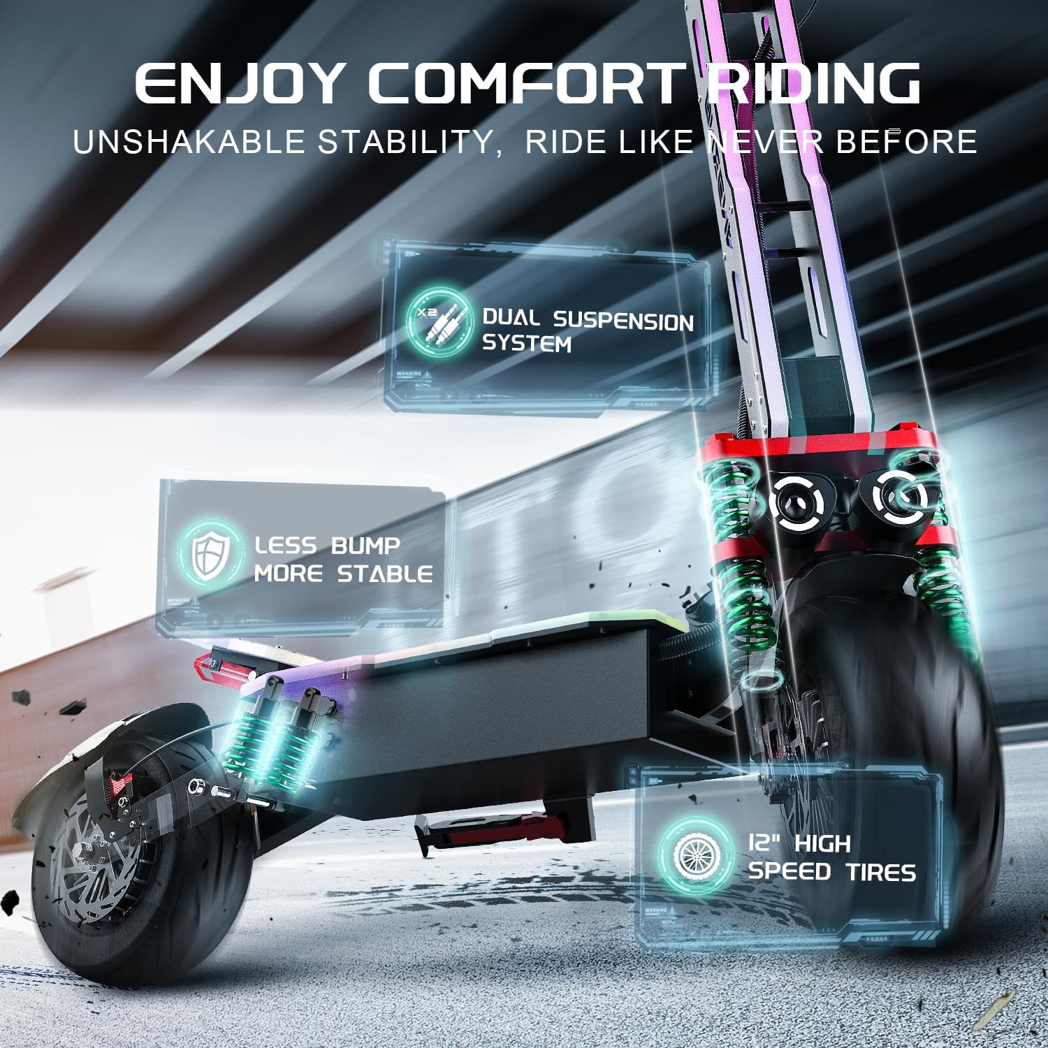 Electric Scooter Adults, 5600W/7000w Dual Motors with 60/70 Miles Range Battery, Up to 50/55 MPH Top Speed, 11