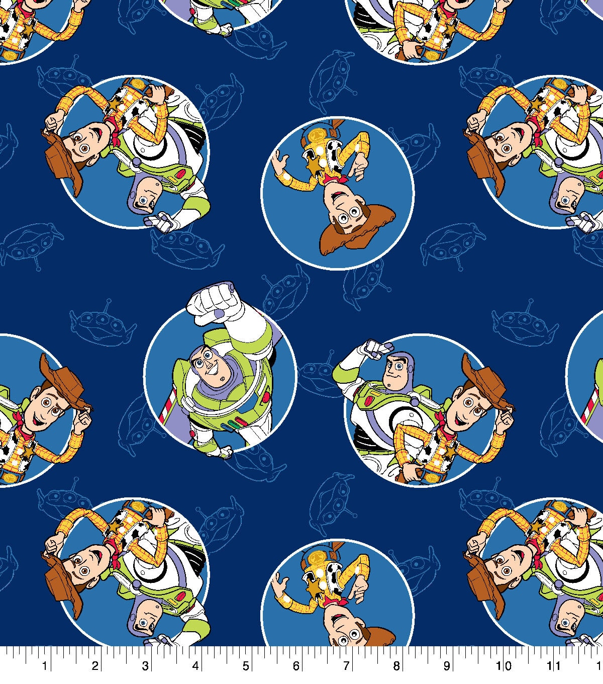 Disney Toy Story 4 Cotton Fabric Buzz And Woody Badges