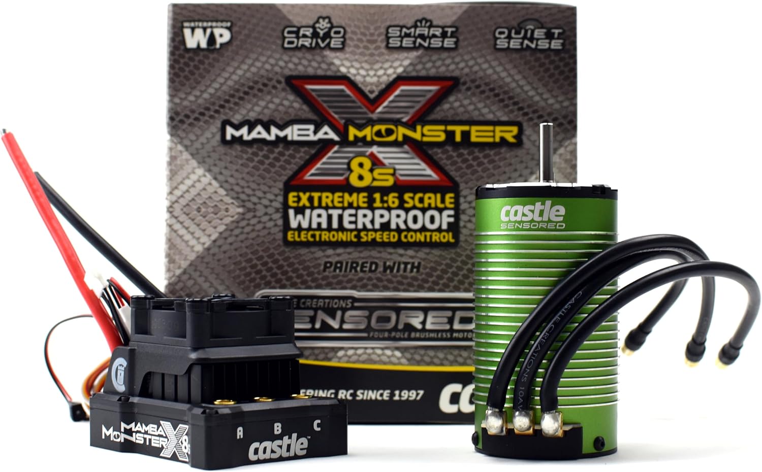 Mamba Monster X 8S, 33.6V ESC W/1717-1260KV SENSORED Motor