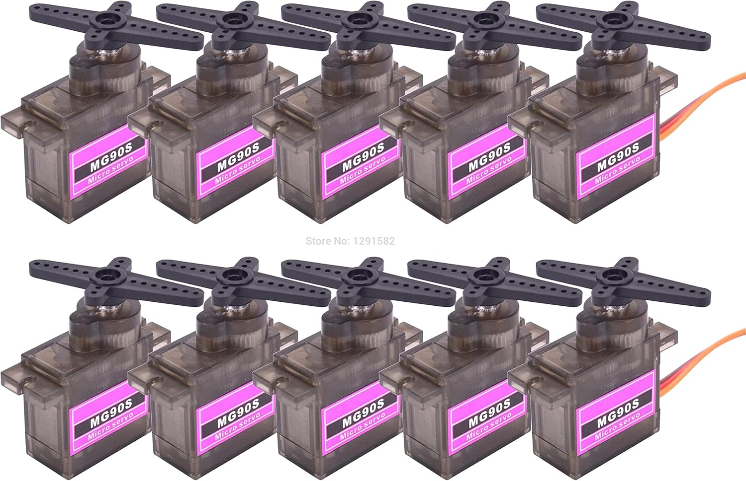 Replacement Part For MG90S 9g Metal Gear Mini Rc Servo Upgraded SG90 Micro Servos For Smart Vehicle Helicopter Boat Car - (Color: 200PCS)