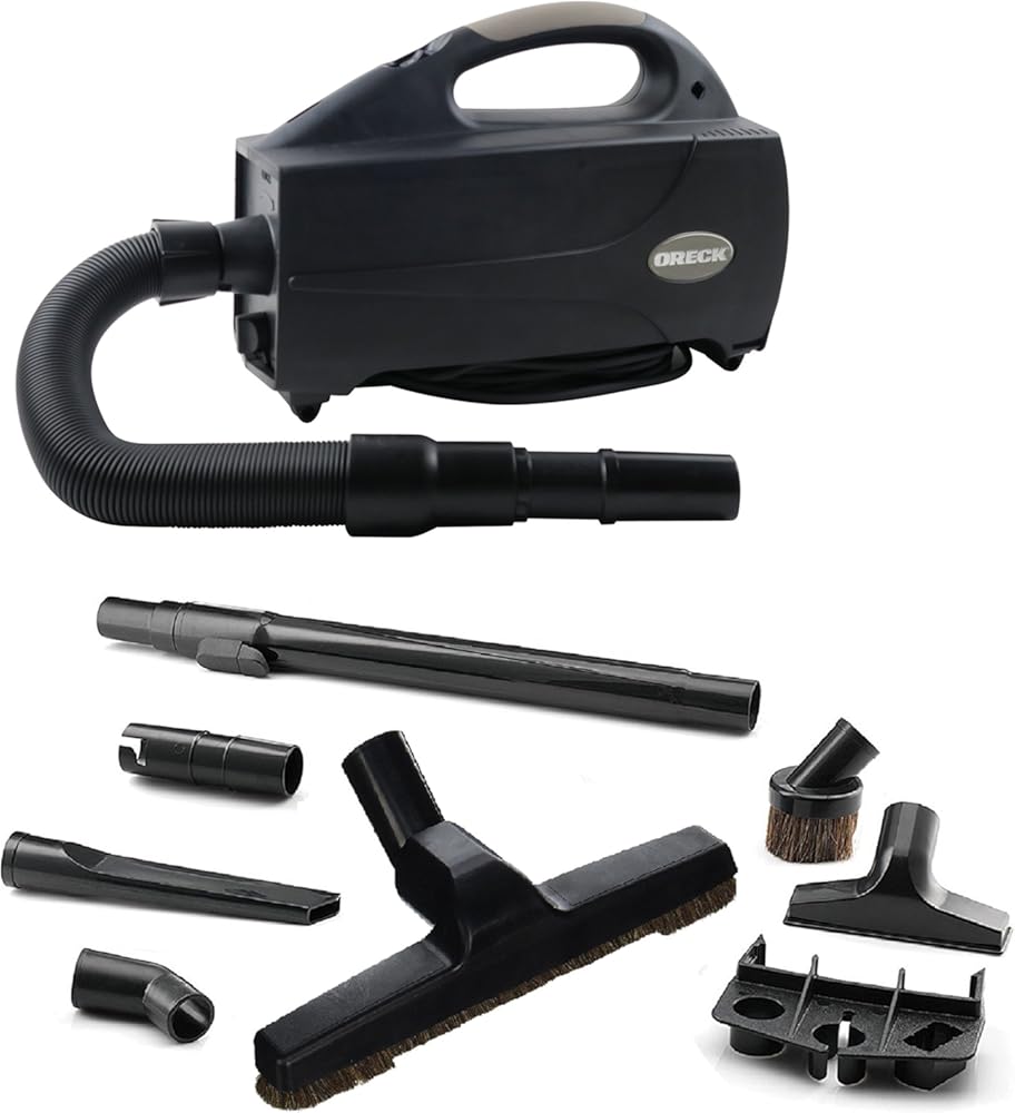 Oreck Compact Canister Vacuum Cleaner, Portable Handheld Vacuum for Carpet and Hard Floors, Lightweight, Powerful Suction with Versatile Tools, Corded Canister Vacuum Cleaners for Home Use