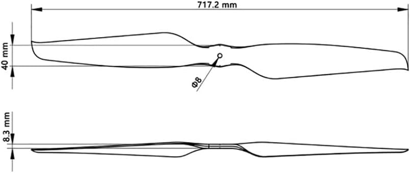 Fit for Multi-Rotor Models Quadcopter Drone Fit for 28 inch Propeller Carbon Fiber CW CCW Integrated/Folded Propeller Set(2Pair Folded Prop)