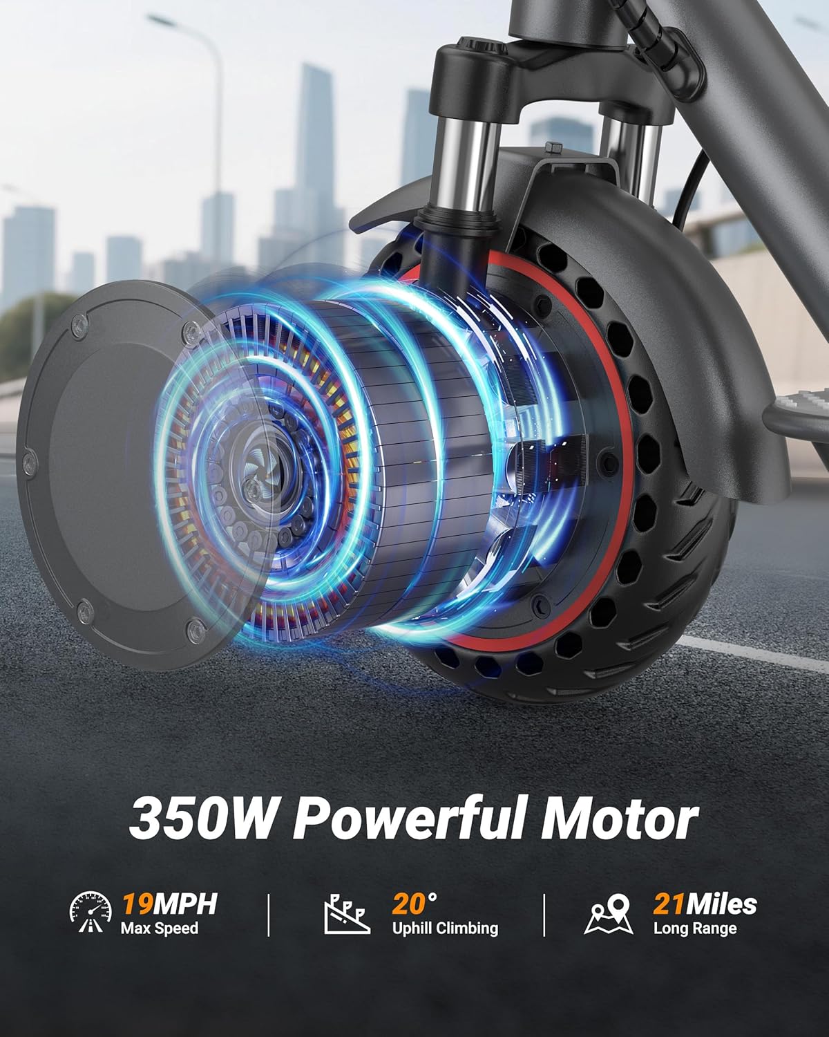 Electric Scooter for Adults - 19/22 MPH, Dual Suspension, 8.5