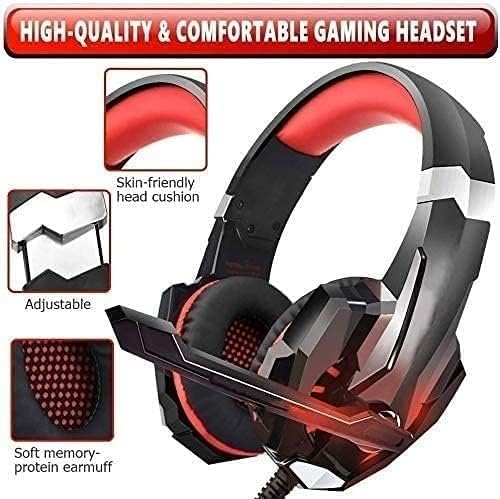 Gaming Headset，Computer Game Gamer Over Ear Flexible Microphone Volume Control with Mic,Headset Computer Notebook Laptop Headset
