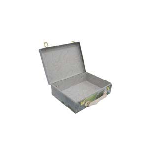 12.5 Blue & Green Map Suitcase Box by Place & Time