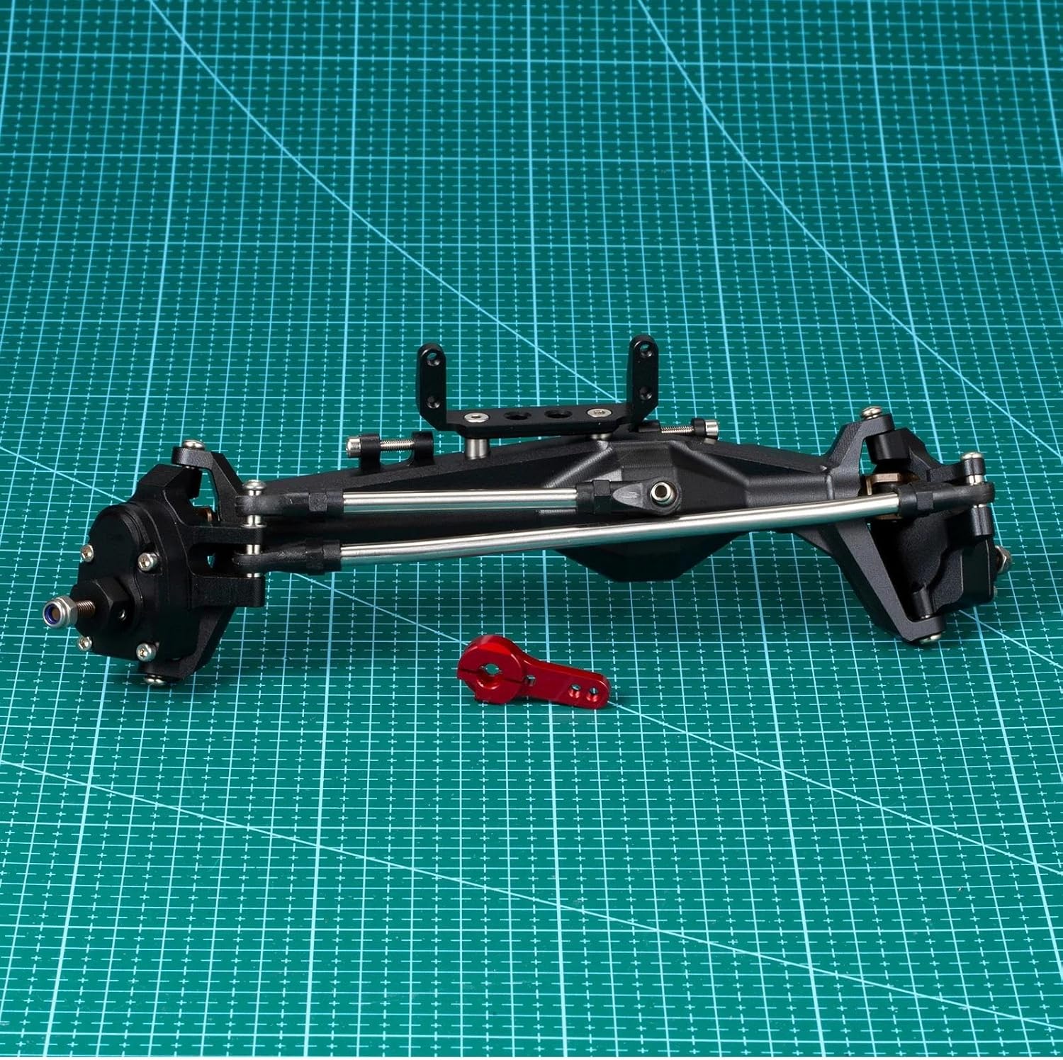 RC Parts for Axial for Capra 1.9 for UTB AXI03004 for Buggy 4WS 1/10 RC Front Rear Axle Set Upgrade Parts Aluminum F9 Portal Axle Upgrades Parts(Black,1Set)