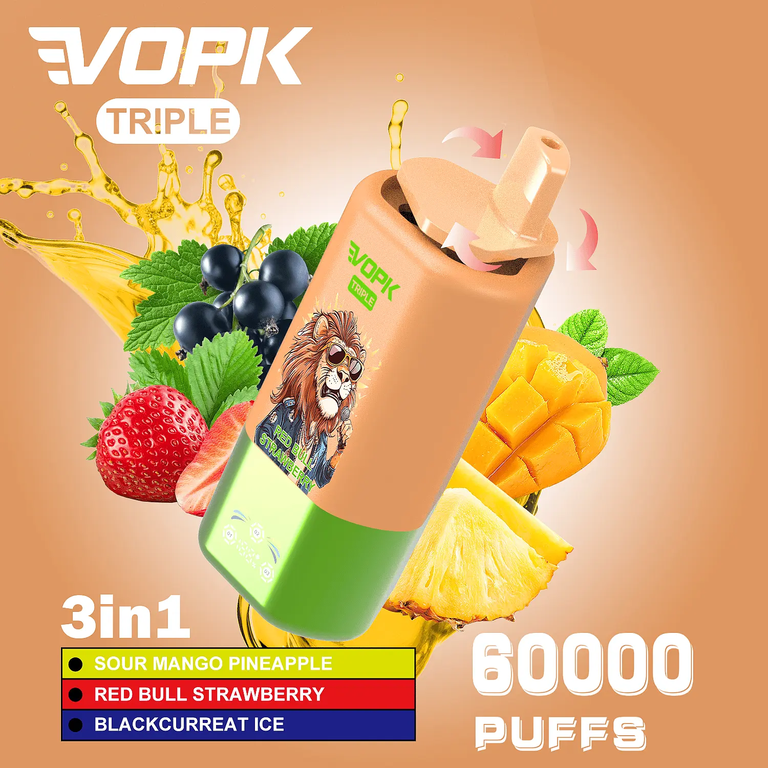 VOPK TRIPE 60K 3 in 1 (10pcs) - MYEU VAPES